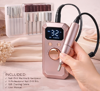Portable Professional Nail Drill – Adjustable Speed Electric Nail File for Gel & Acrylic Nails