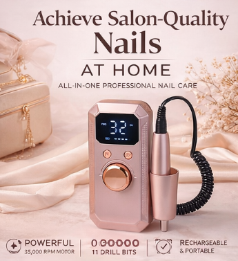 Portable Professional Nail Drill – Adjustable Speed Electric Nail File for Gel & Acrylic Nails