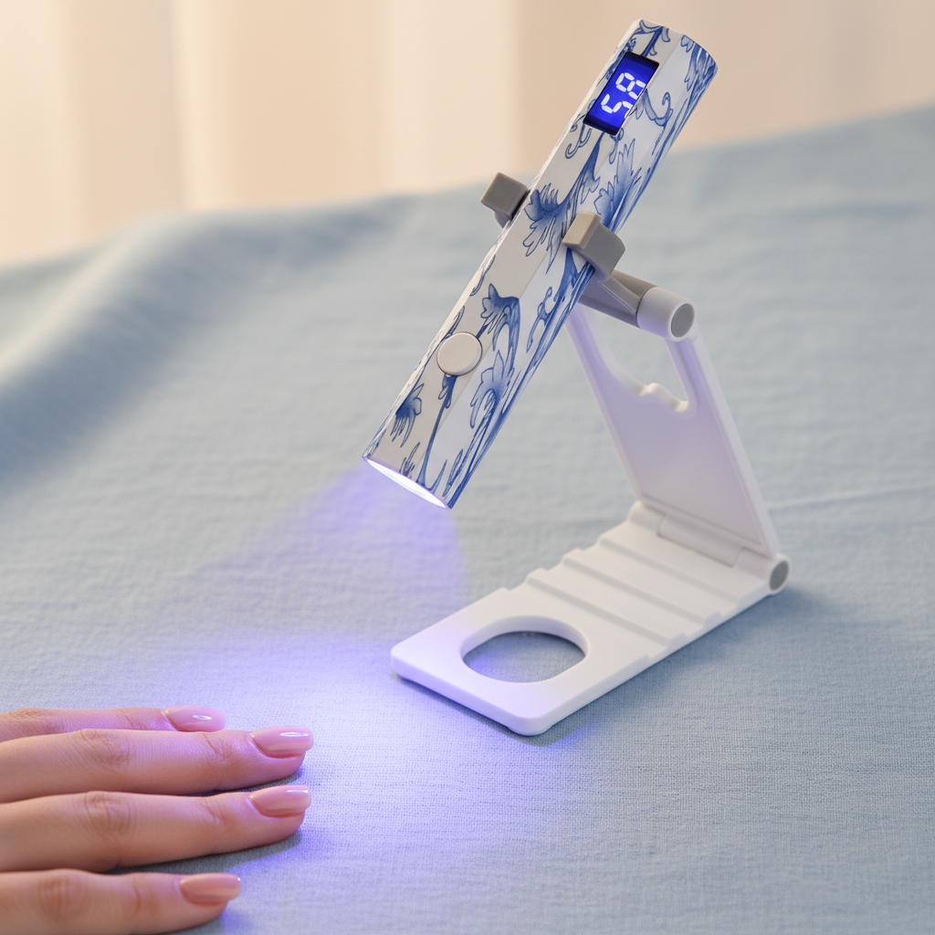Mini UV Nail Lamp – Blue & White