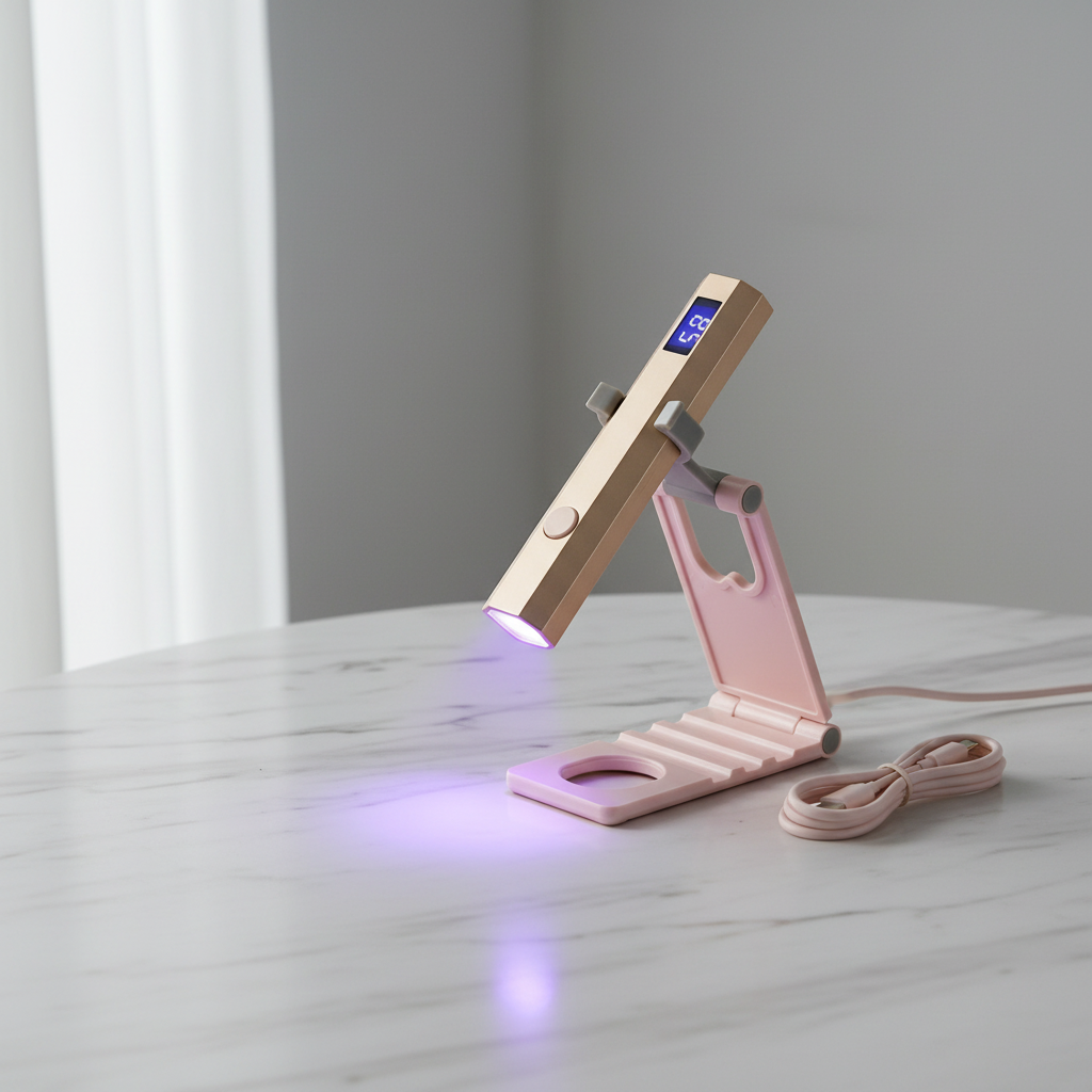 Mini UV Nail Lamp – Champagne Gold