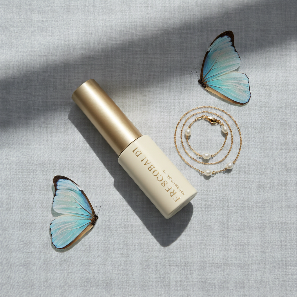 Powder Blue – Butterflies & Pearl Necklace